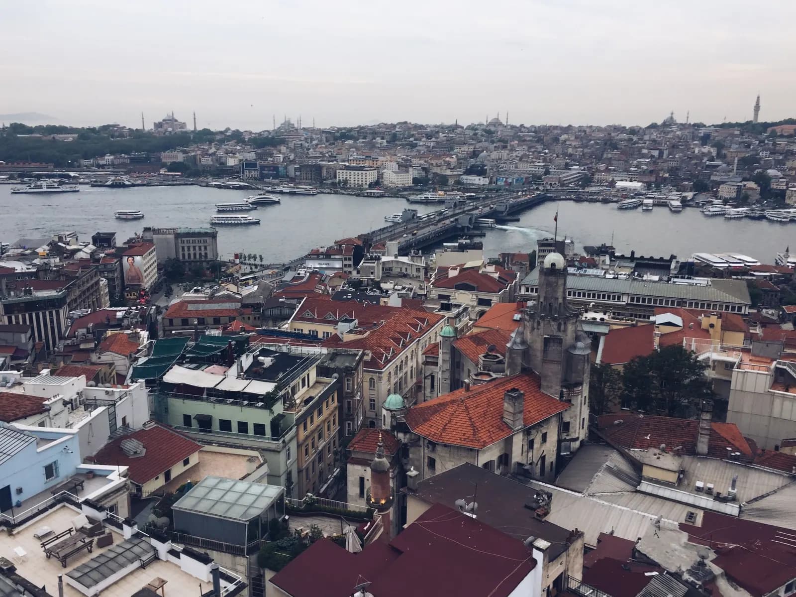 Istanbul skyline and Bosphorus
